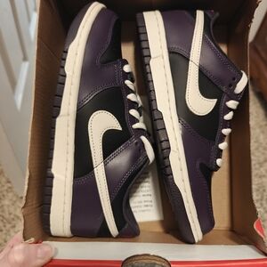Nike Kids Black and Purple Sneakers